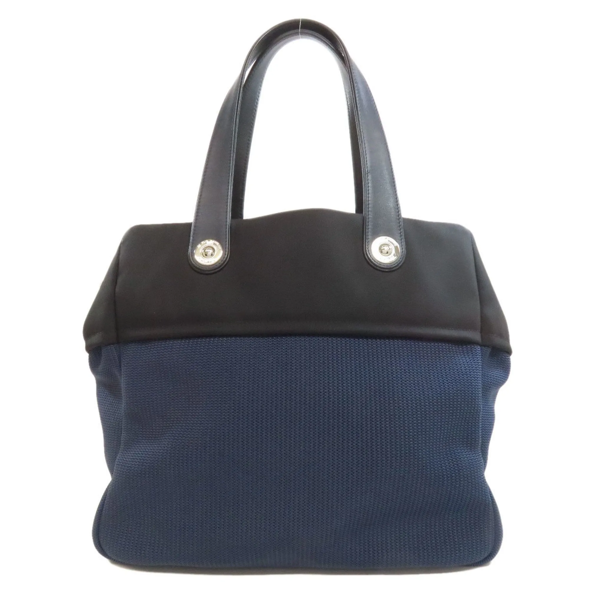 Chanel Navy Nylon Tote Bag (Pre-Owned)