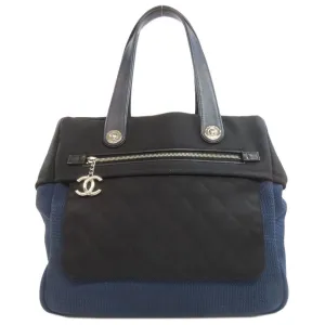 Chanel Navy Nylon Tote Bag (Pre-Owned)