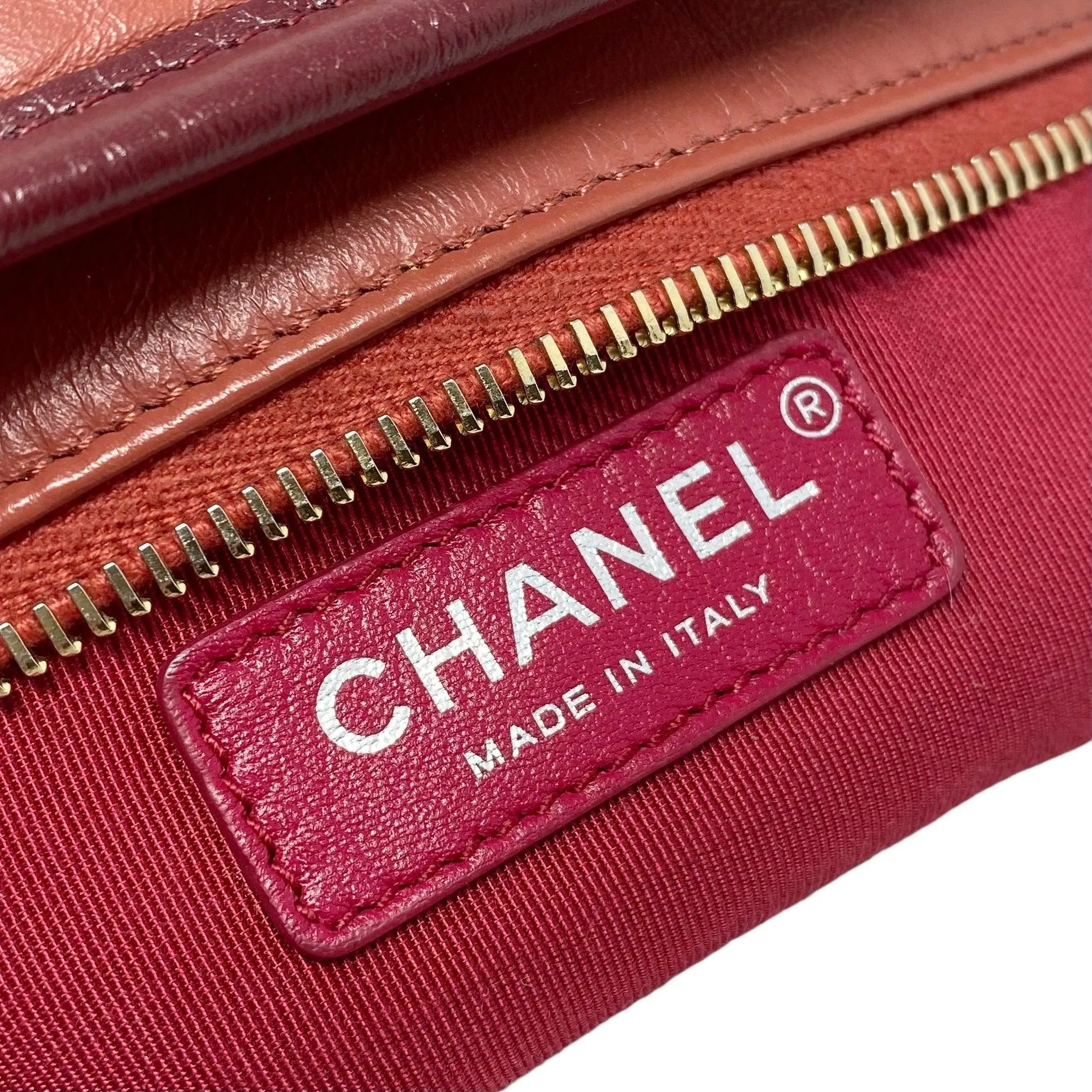 Chanel Salmon Aged Calfskin Small Gabrielle Bag