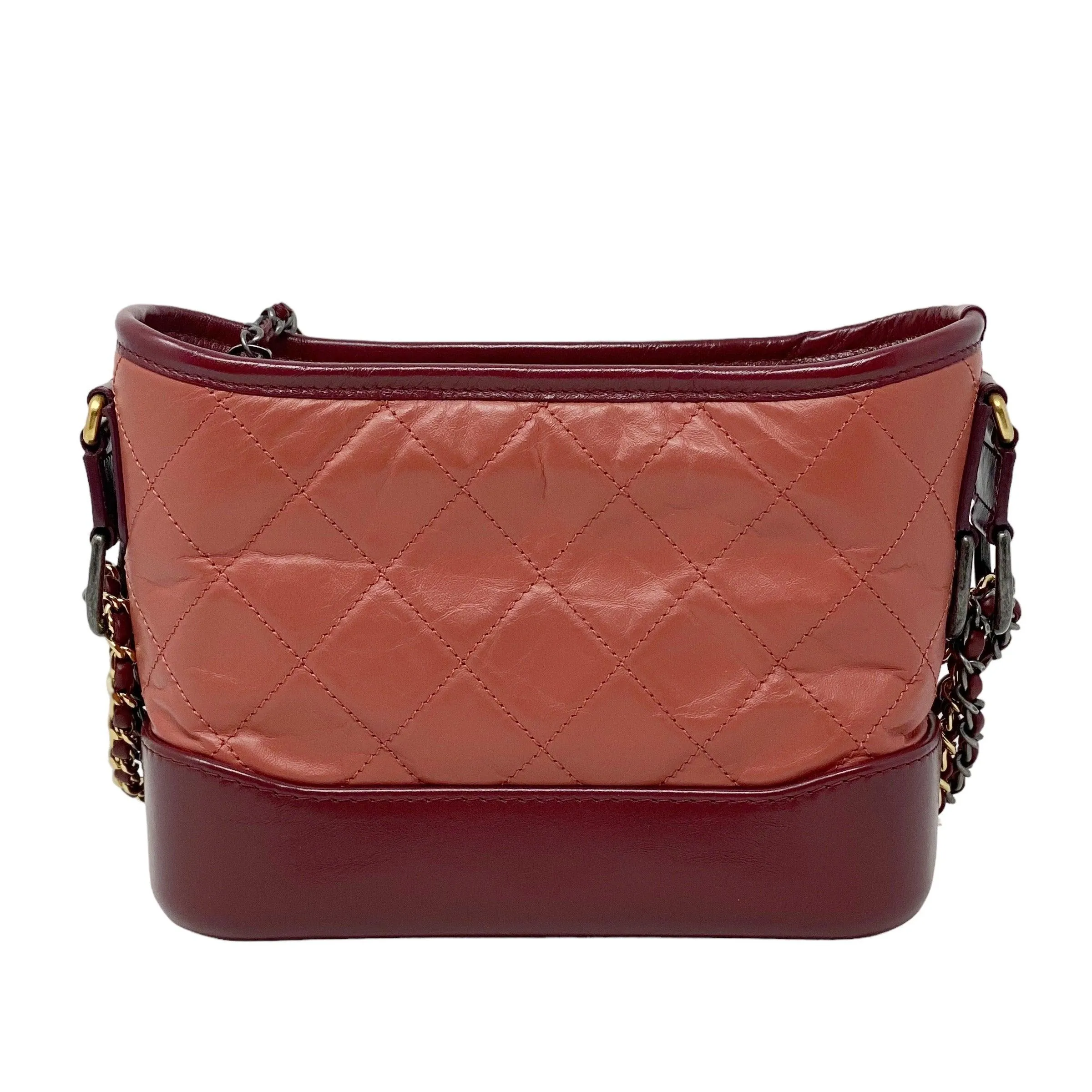 Chanel Salmon Aged Calfskin Small Gabrielle Bag