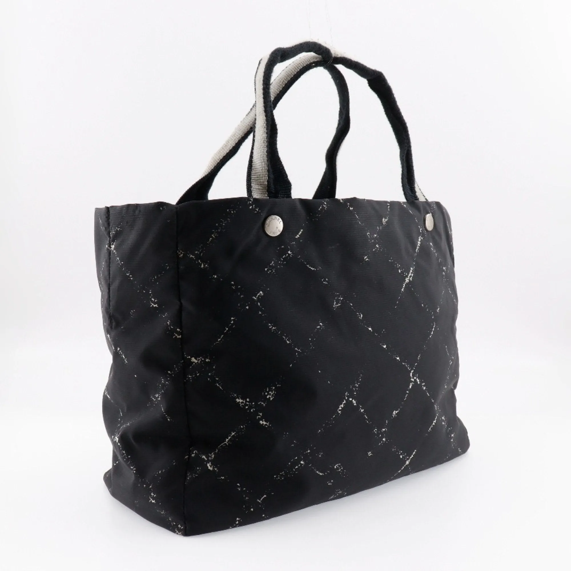 Chanel Travel Line Nylon Canvas Tote Bag Weekend Bag (Pre-Owned)
