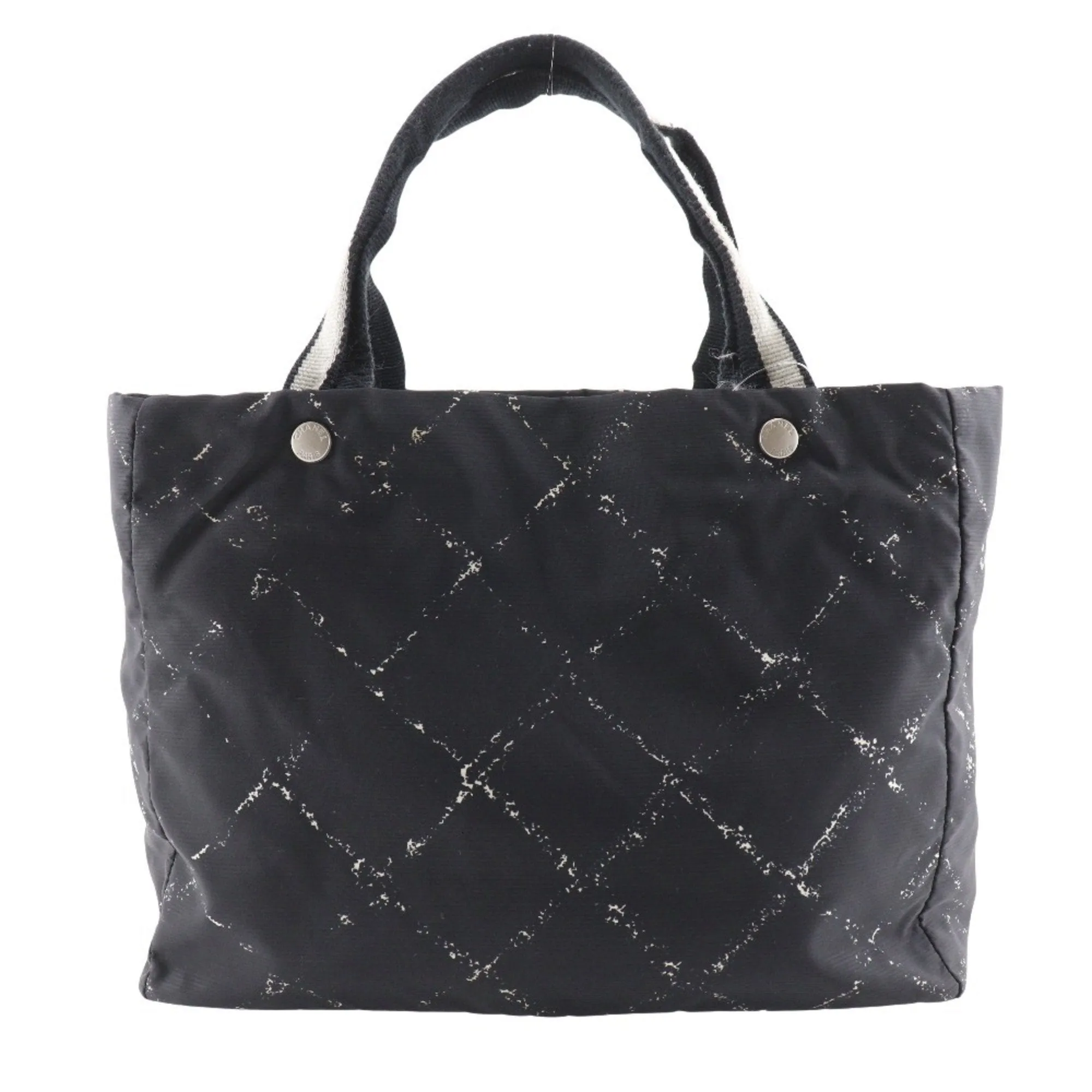 Chanel Travel Line Nylon Canvas Tote Bag Weekend Bag (Pre-Owned)