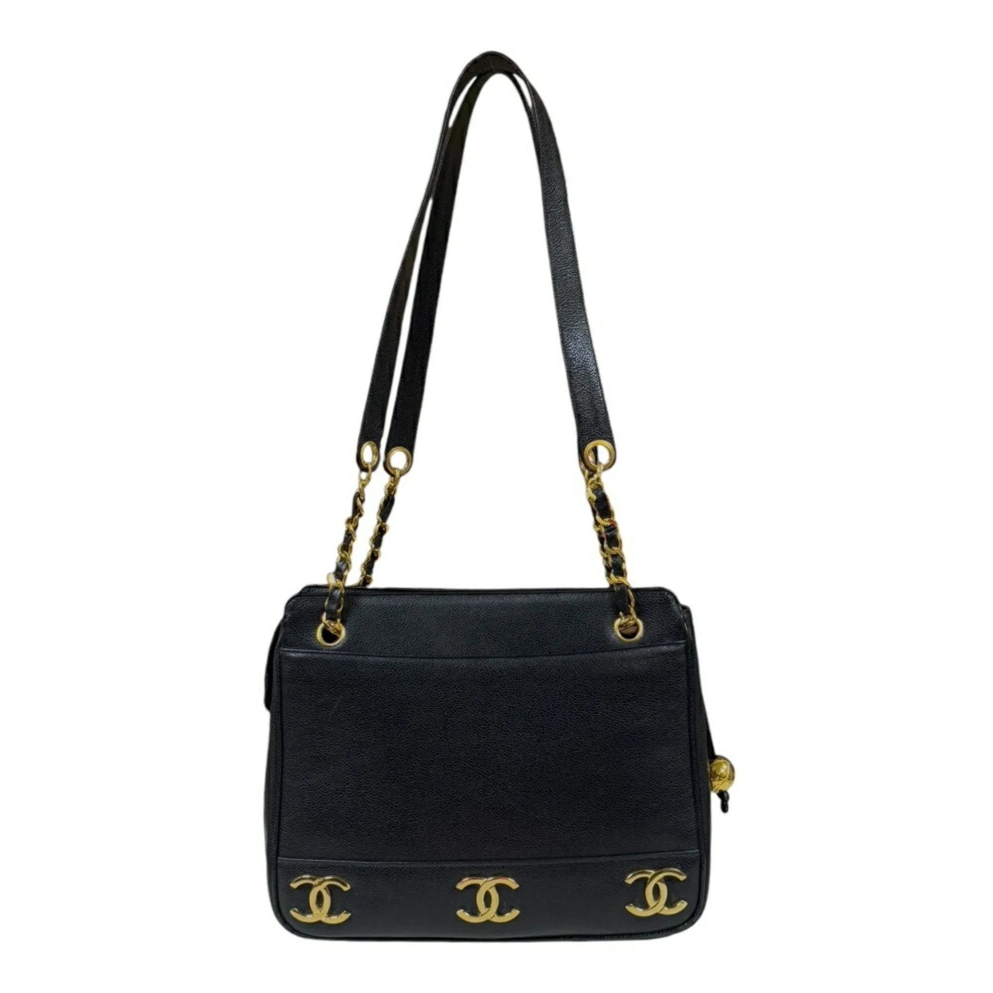 Chanel Triple Coco Leather Tote Bag (Pre-Owned)