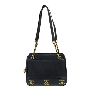 Chanel Triple Coco Leather Tote Bag (Pre-Owned)