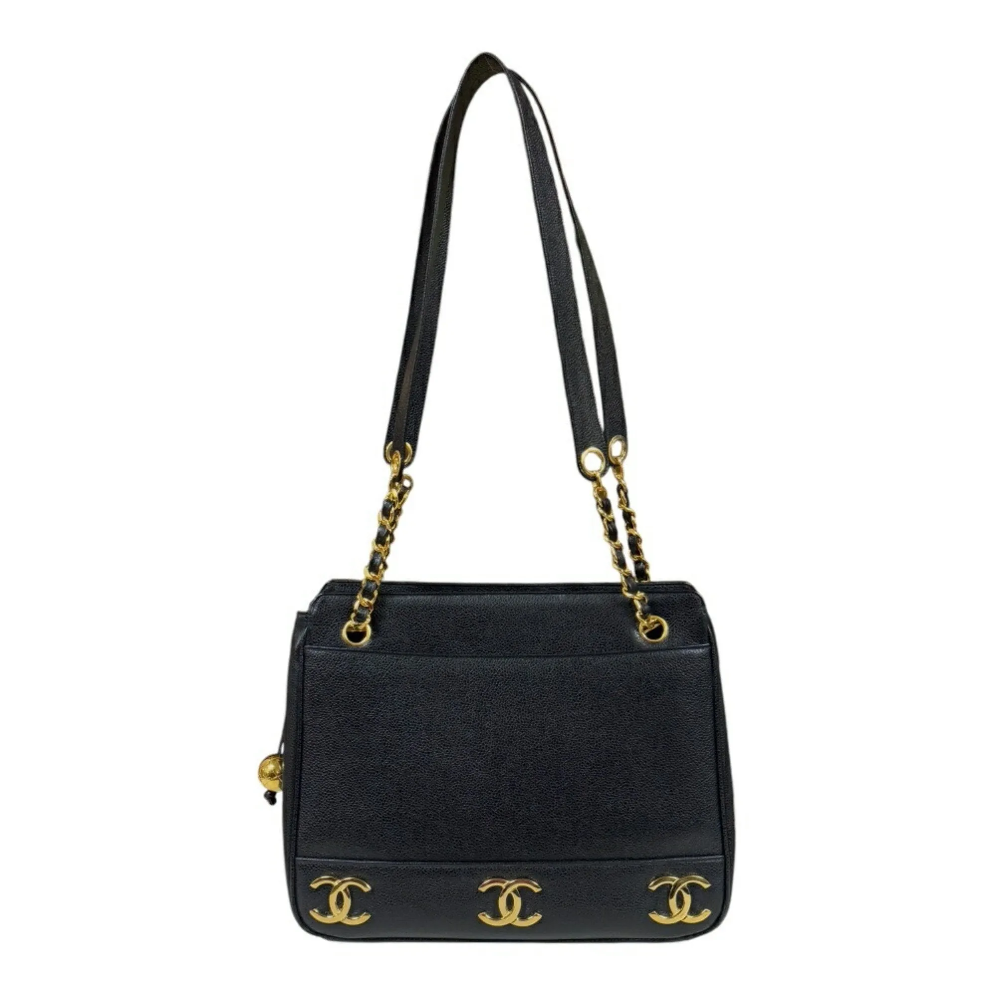 Chanel Triple Coco Leather Tote Bag (Pre-Owned)