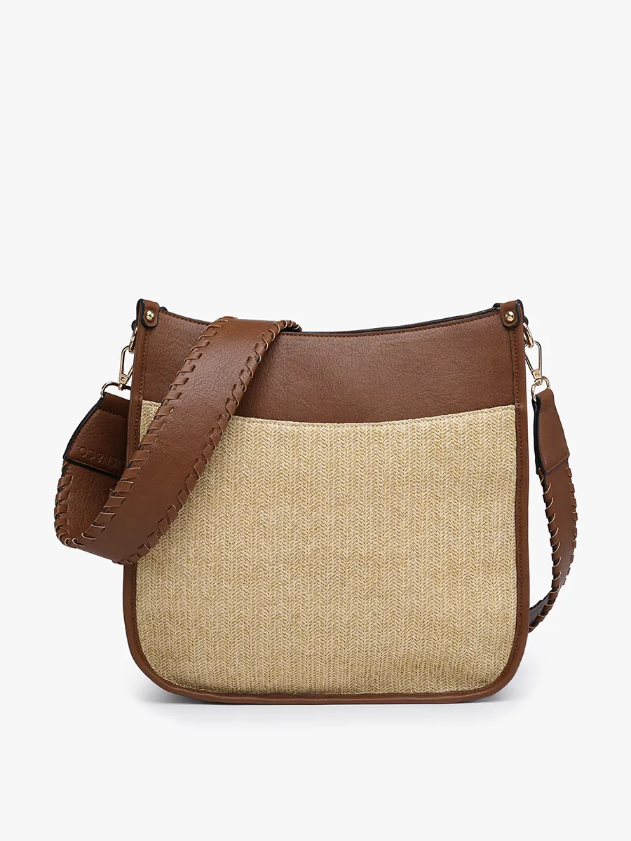 Chloe Vegan Straw Crossbody