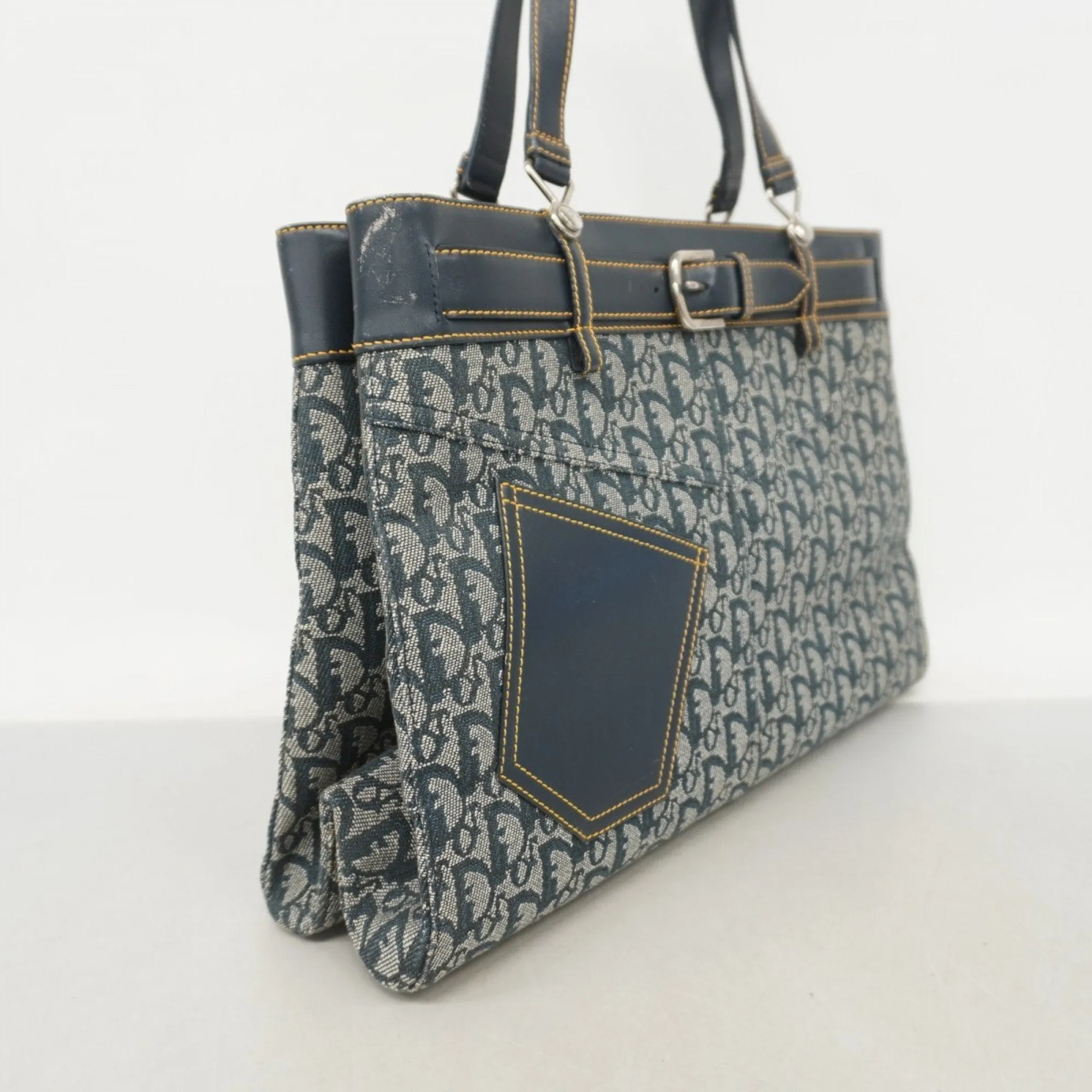 Christian Dior Canvas Leather Tote Bag (Pre-Owned)