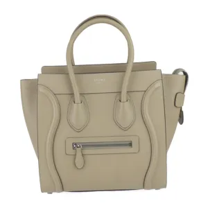Cline Micro Luggage Leather Tote Bag (Pre-Owned)