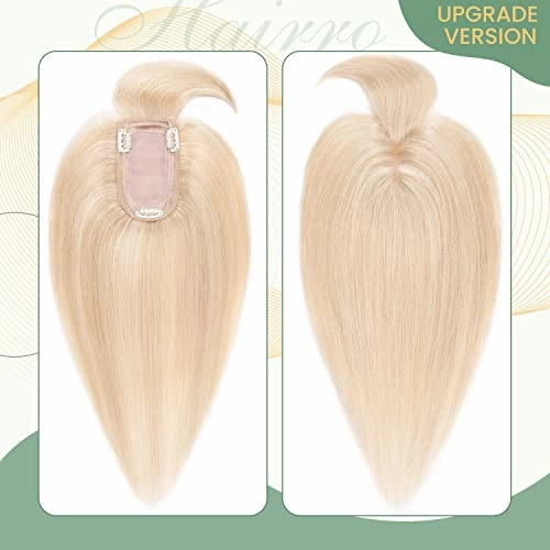Clip in Hair Topper Human Hair with Silk Base Hairpiece