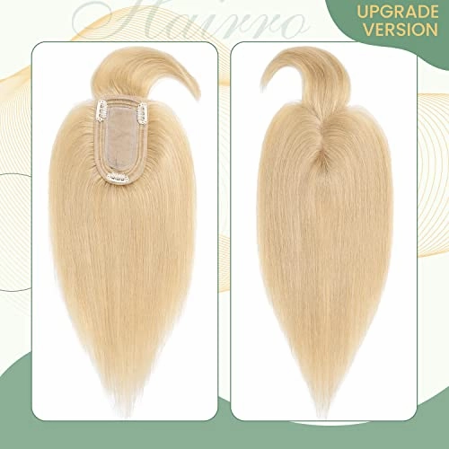 Clip in Hair Topper Human Hair with Silk Base Hairpiece