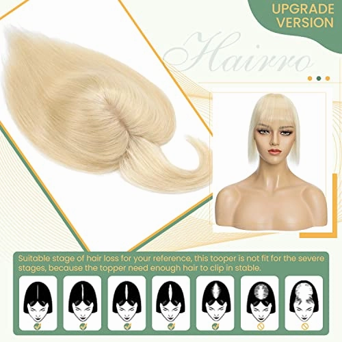 Clip in Hair Topper Human Hair with Silk Base Hairpiece