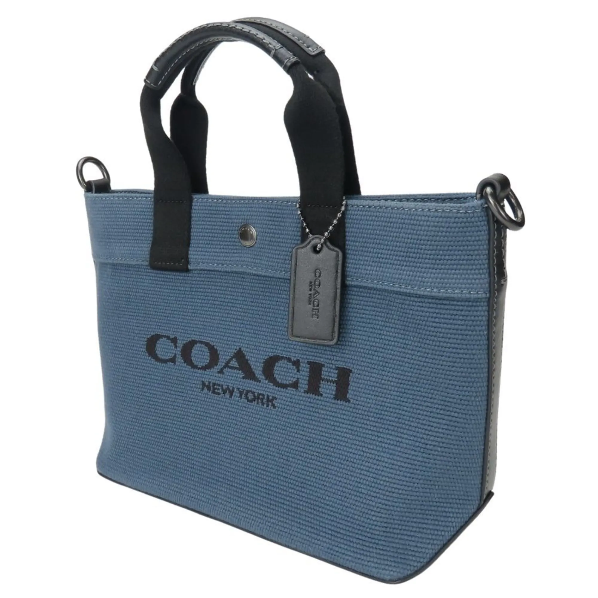 Coach Canvas Leather Tote Bag (Pre-Owned)