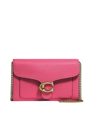 Coach Tabby Chain Leather Clutch Crossbody