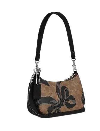 Coach Teri Mini Crossbody Bag In Signature Canvas With Bow Print