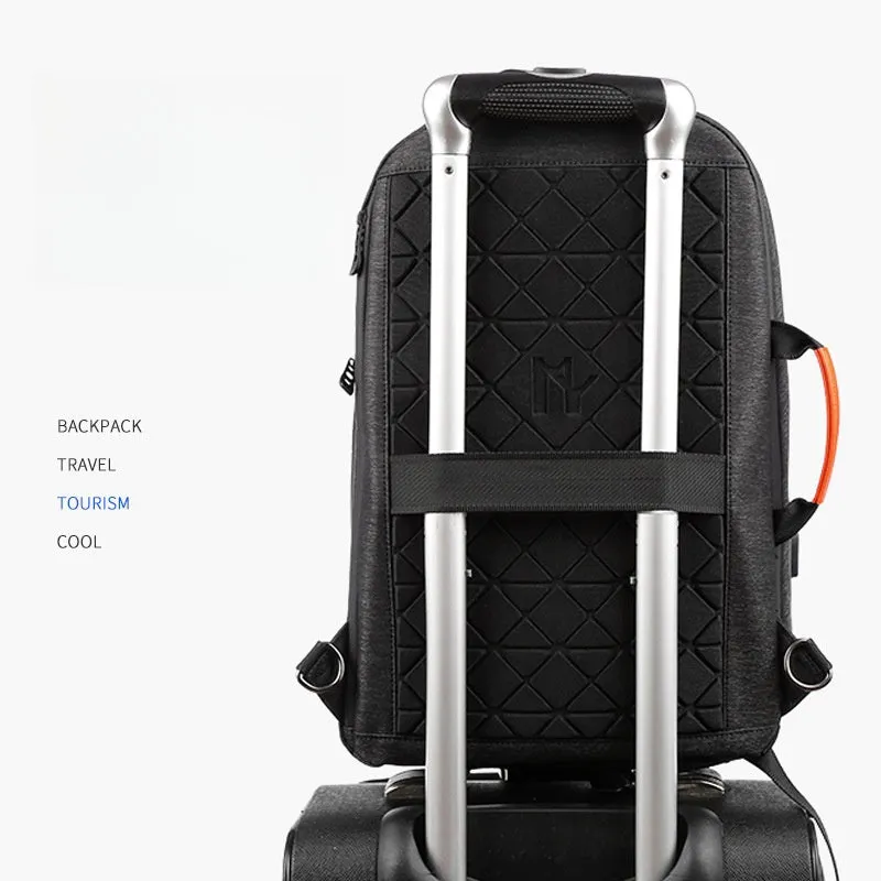 Cool Large Sling Bag For Men Waterproof Black Oxford Fabric Fashion Sling Bag For Big Guy