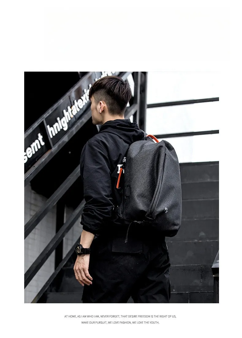 Cool Large Sling Bag For Men Waterproof Black Oxford Fabric Fashion Sling Bag For Big Guy