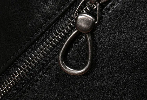 Cool Leather Mens Black Chest Bag Sling Bag Vintage Leather Sling Bags for Men
