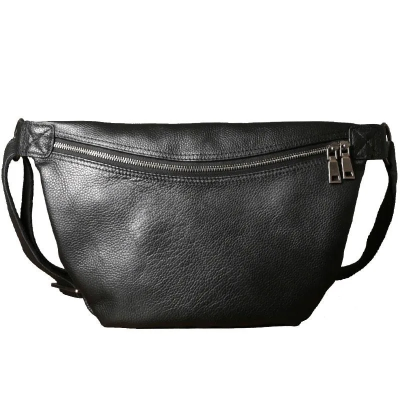 Cool Leather Mens Chest Bag Sling Bag Sling Crossbody Bag for men