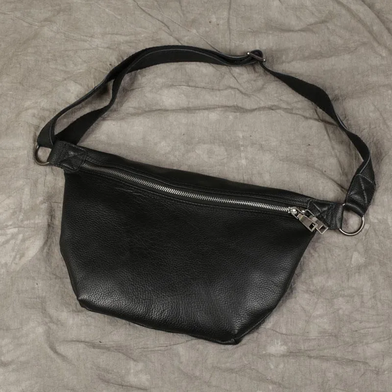 Cool Leather Mens Chest Bag Sling Bag Sling Crossbody Bag for men