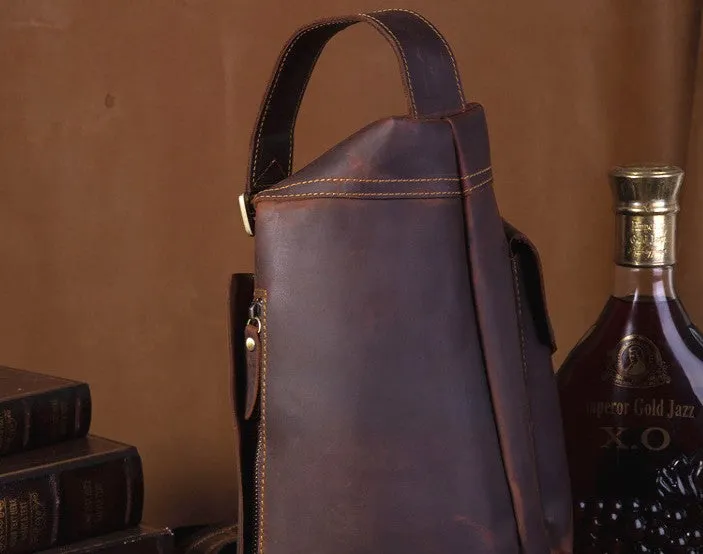 COOL LEATHER MENS SLING BAG CROSSBODY BAG Chest Bag FOR MEN