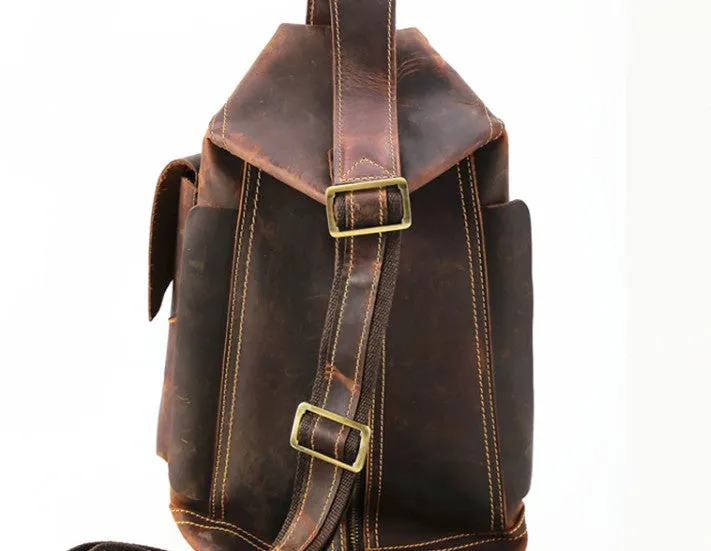 COOL LEATHER MENS SLING BAG CROSSBODY BAG Chest Bag FOR MEN