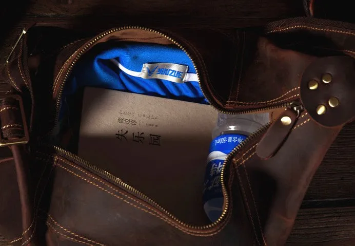 COOL LEATHER MENS SLING BAG CROSSBODY BAG Chest Bag FOR MEN