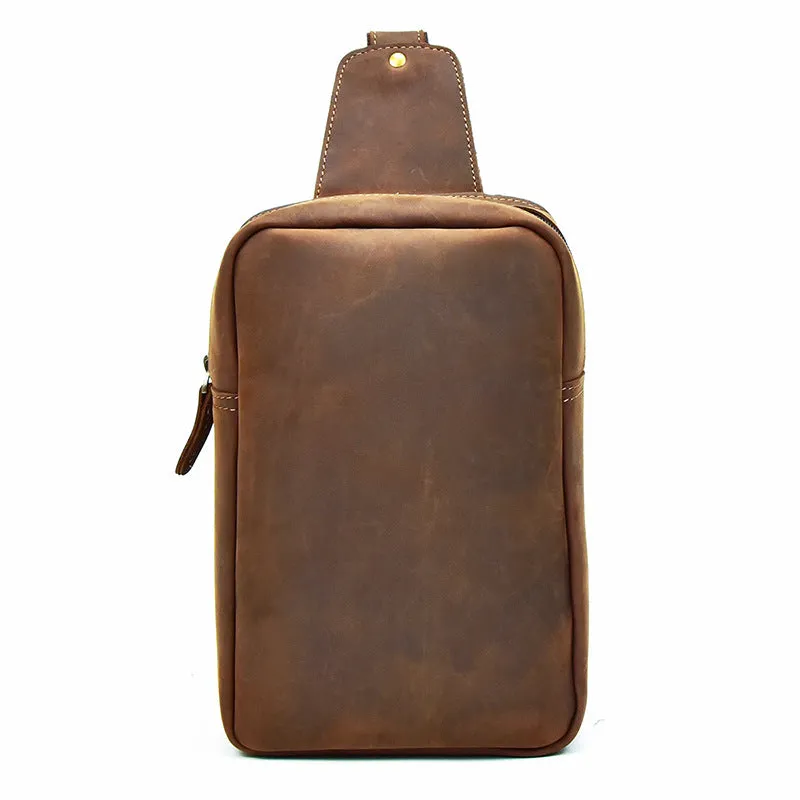 COOL LEATHER MENS SLING BAG SLING CROSSBODY BAGs CHEST BAG FOR MEN