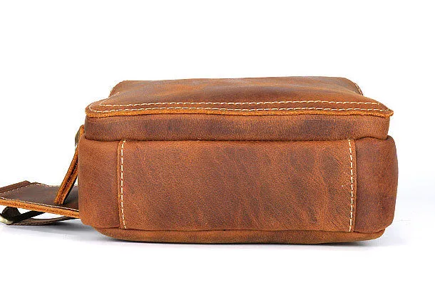 Cool Mens Leather Chest Bags Sling Bags Sling pack Shoulder sling bag For Men