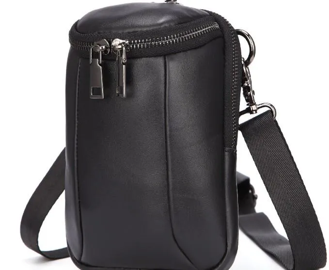 Cool Retro Mens Leather One Shoulder Backpack Chest Bag Sling Bags For Men