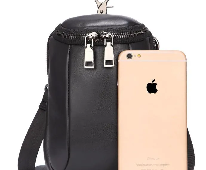 Cool Retro Mens Leather One Shoulder Backpack Chest Bag Sling Bags For Men