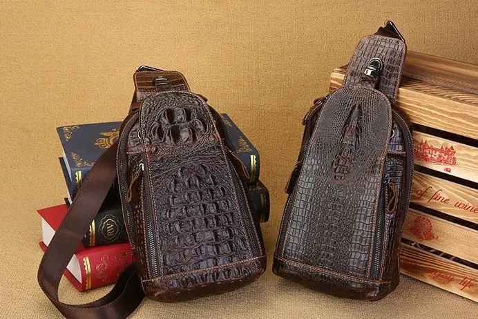 Cool Sling Bag Mens One Strap Backpack Leather Crossbody Backpack For Men