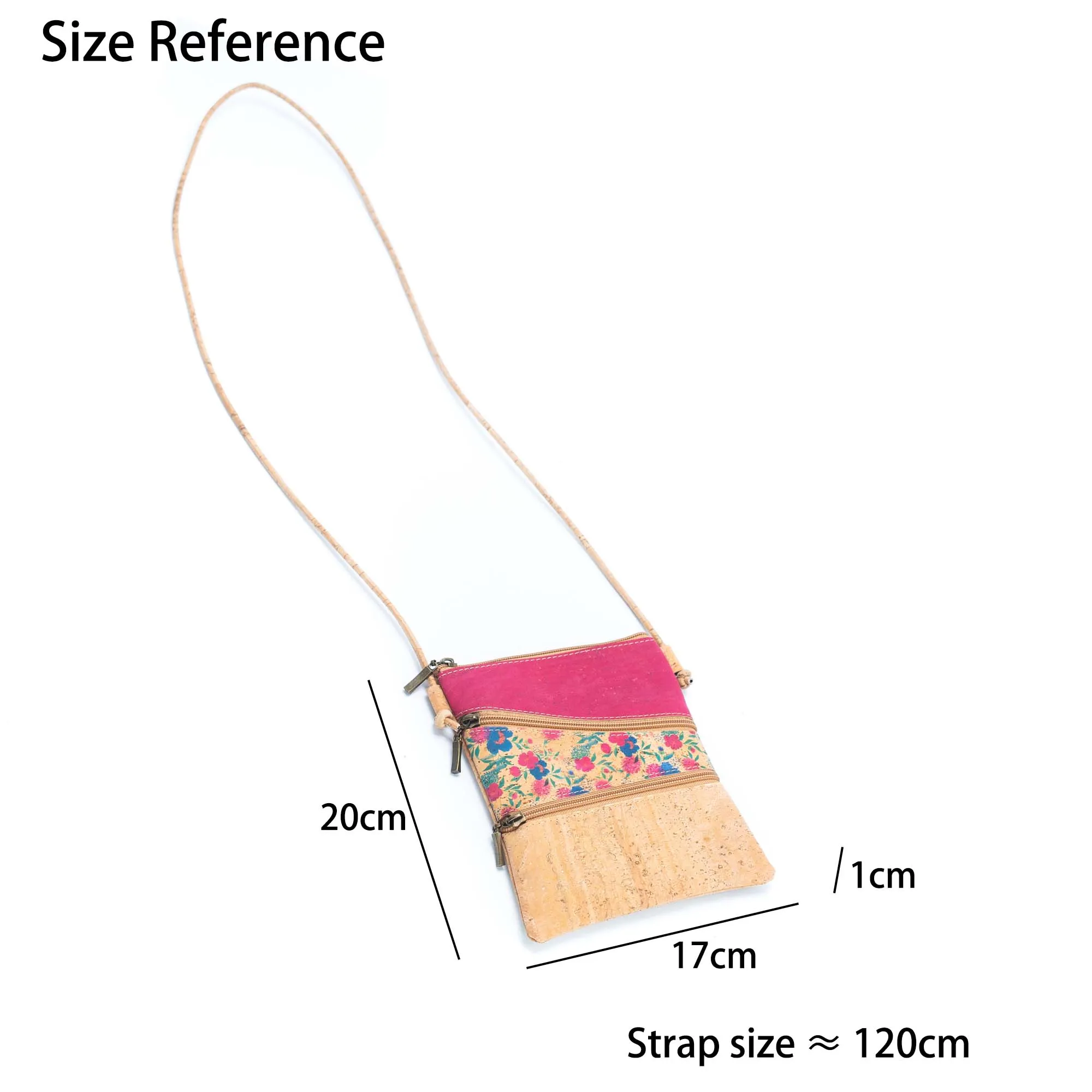 Cork Pattern stitching ladies cork zipper crossbody bag BAGP-209