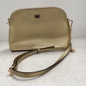 Crossbody Designer By Michael Kors In Gold, Size:Small