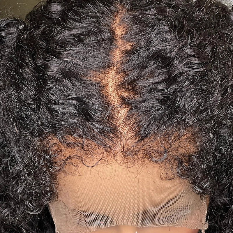 Curly Baby Hair Natural 4C Edge Skin Melt Lace Frontal Wig Curly
