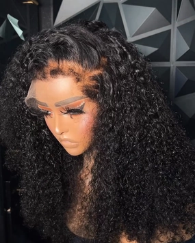 Curly Baby Hair Natural 4C Edge Skin Melt Lace Frontal Wig Curly
