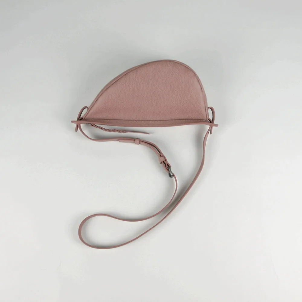 Cute Black Leather Womens Sling Bag Shoulder Bag Crossbody Saddle Bag for Women