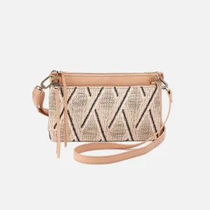Darcy Double Crossbody In Pebbled Leather - Porcini