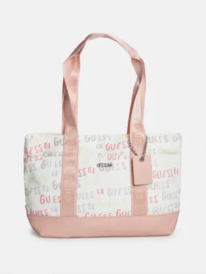 Denim Logo Tote