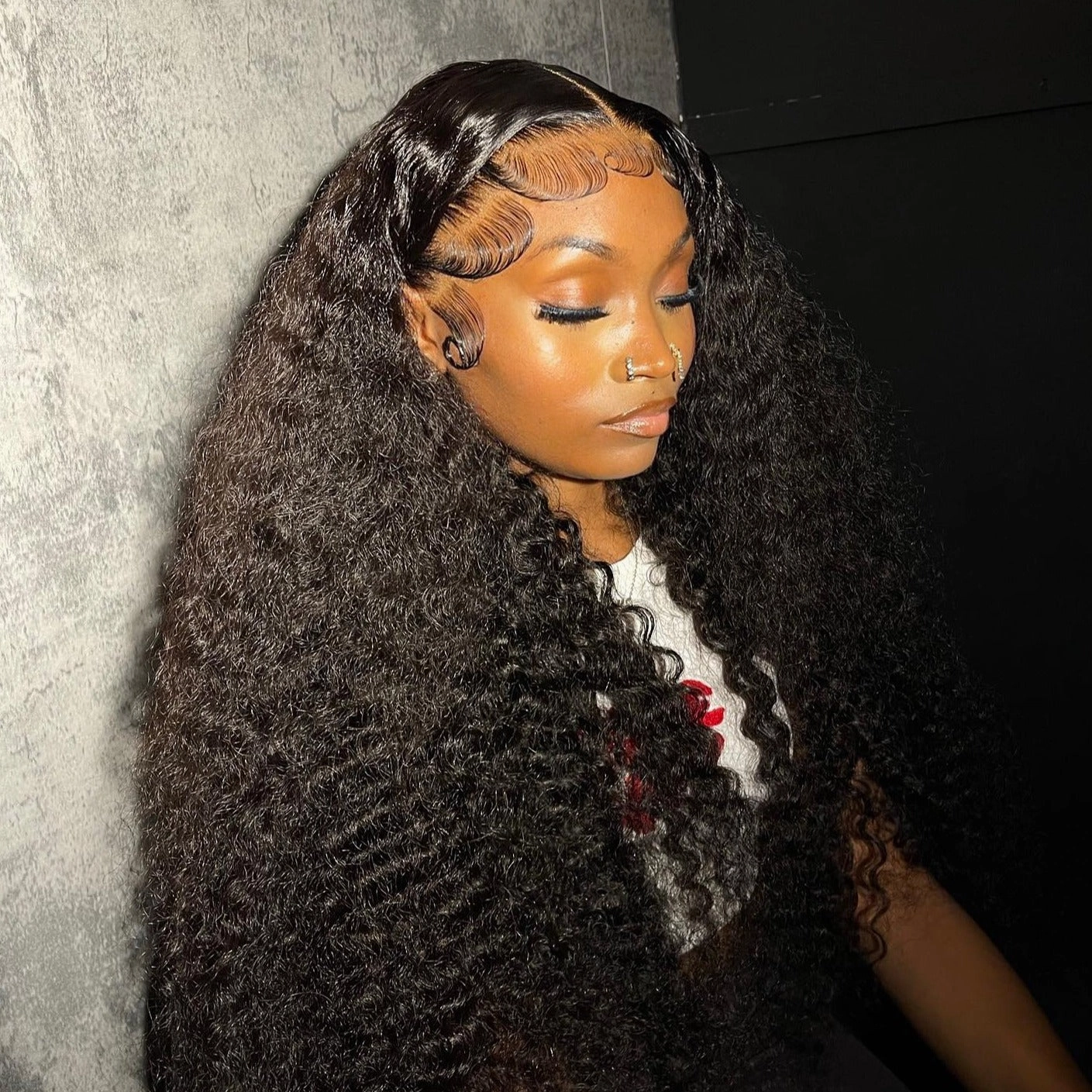 Diamond Fake Scalp 13X6 Human Hair 250% Density Lace Front Wig | Deep Wave