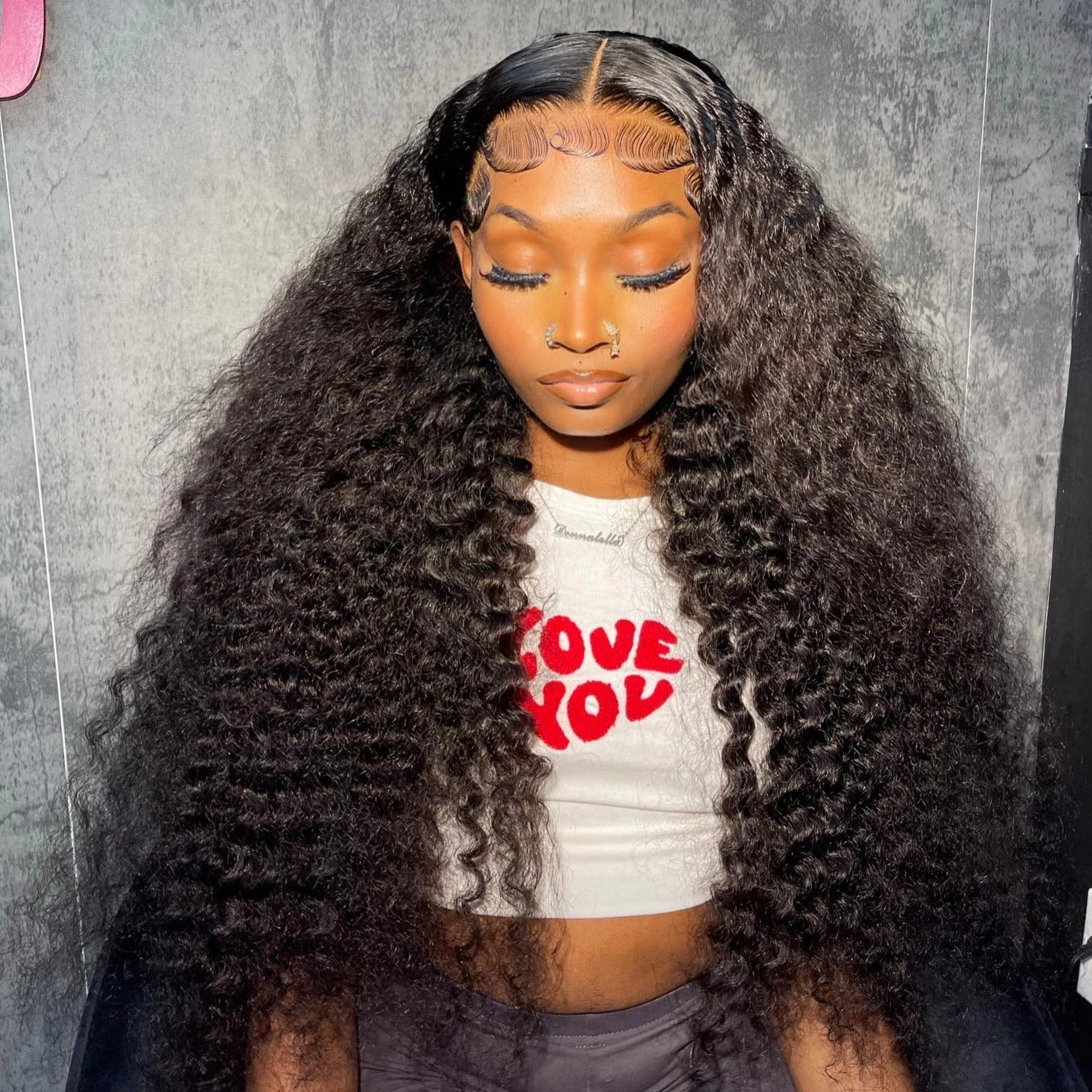 Diamond Fake Scalp 13X6 Human Hair 250% Density Lace Front Wig | Deep Wave