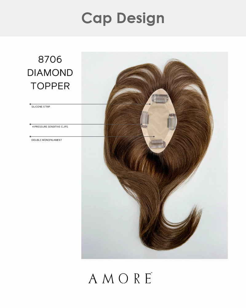 Diamond TP | Monofilament Remy Human Hair Topper by Amore