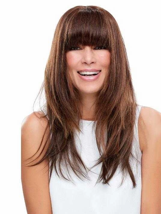 Easi Fringe   Human Hair Clip on Bangs Hairpiece