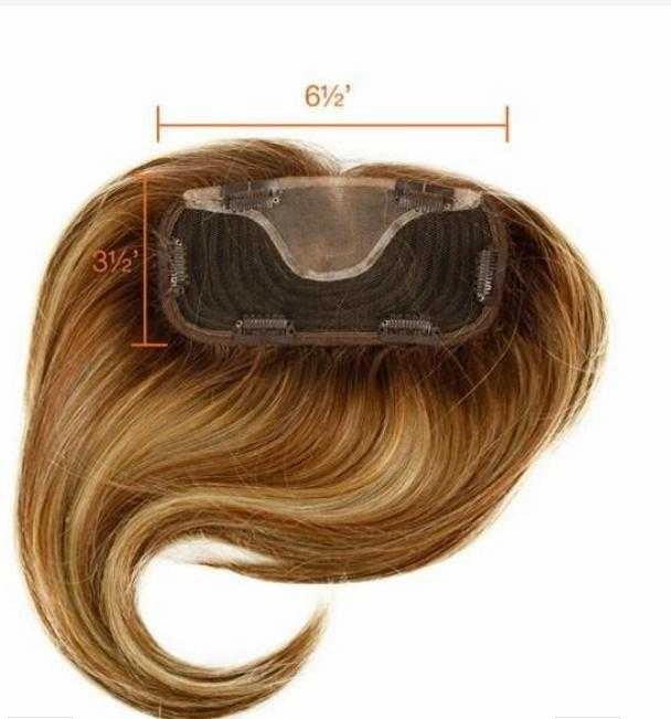 Easi Fringe   Human Hair Clip on Bangs Hairpiece