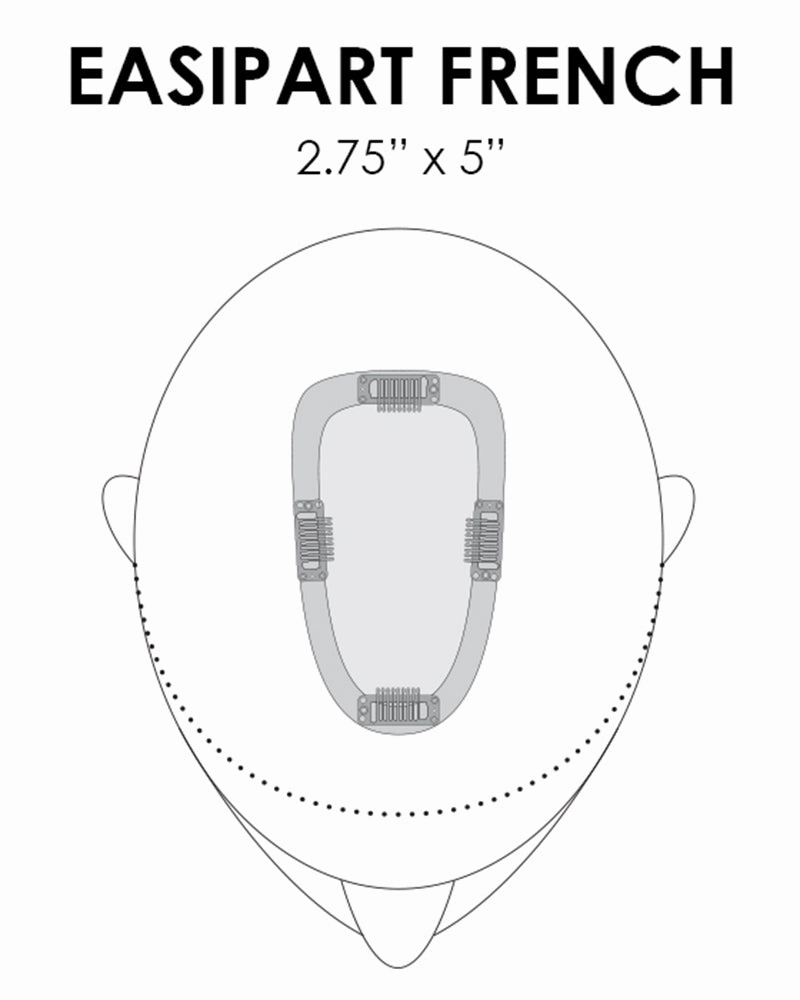 EasiPart French 8 inch | Monofilament Remy Human Hair Topper by Jon Renau
