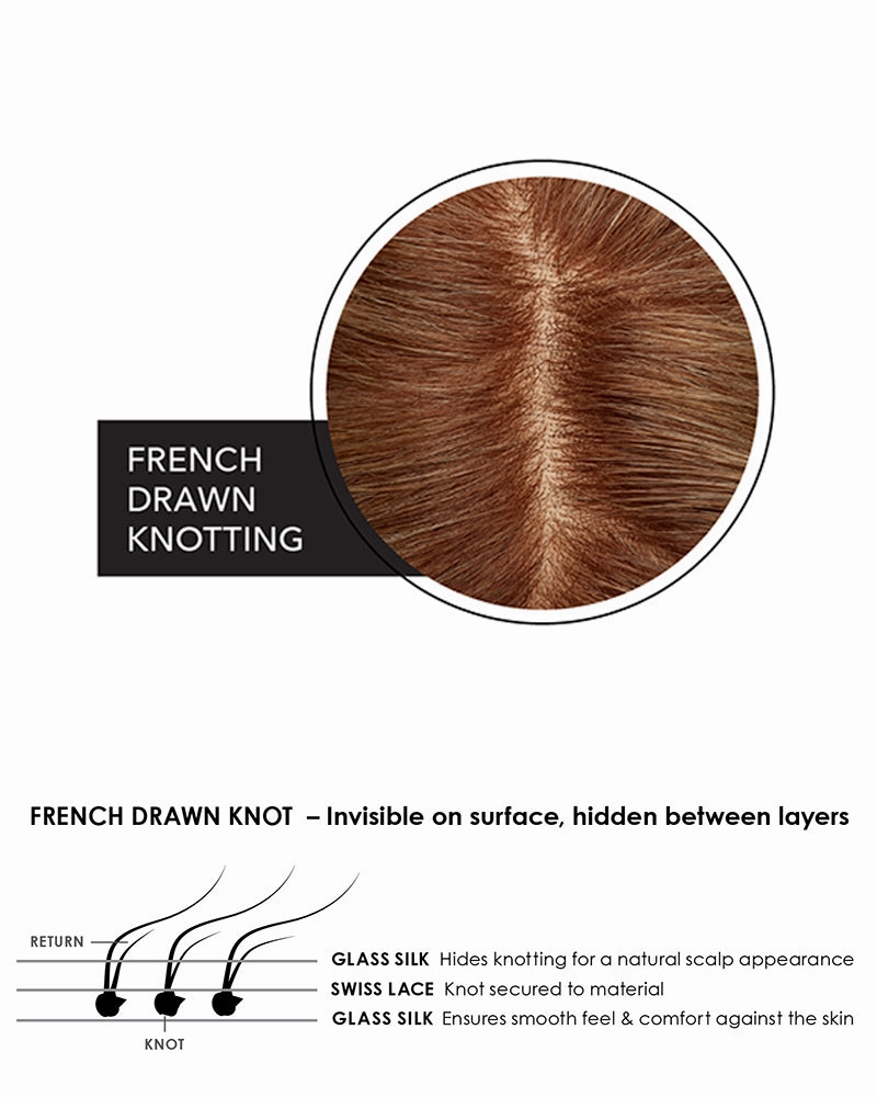 EasiPart French 8 inch | Monofilament Remy Human Hair Topper by Jon Renau