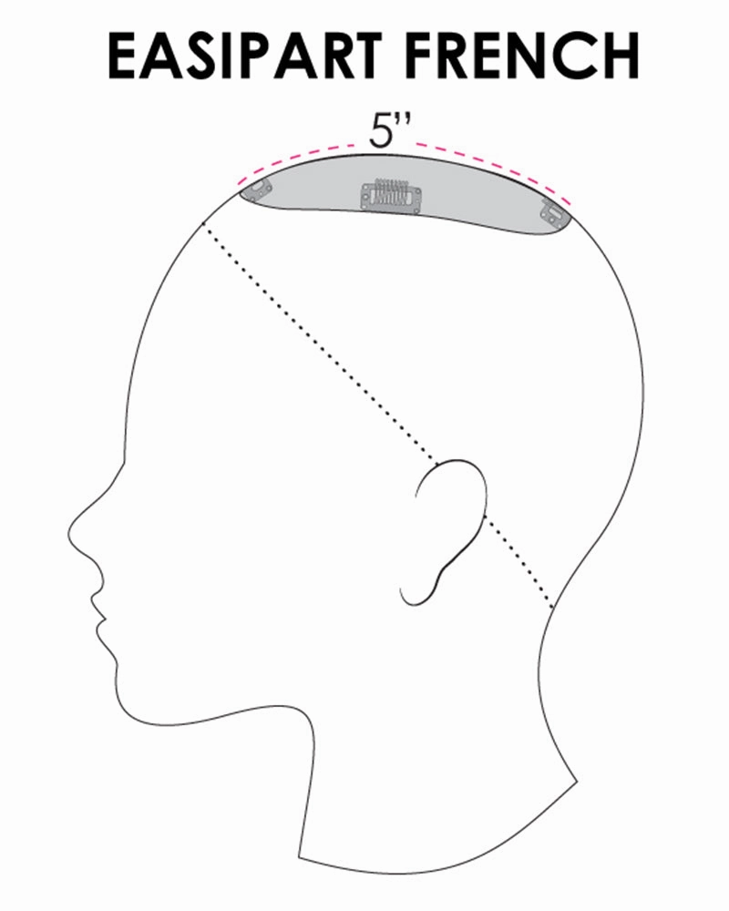 EasiPart French 8 inch | Monofilament Remy Human Hair Topper by Jon Renau
