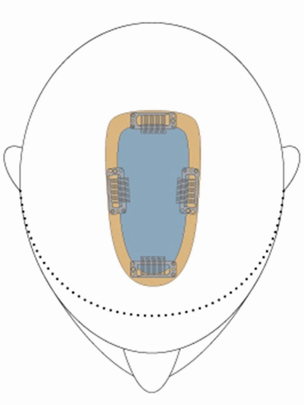 easiPart French 8" | Remy Human Hair Topper