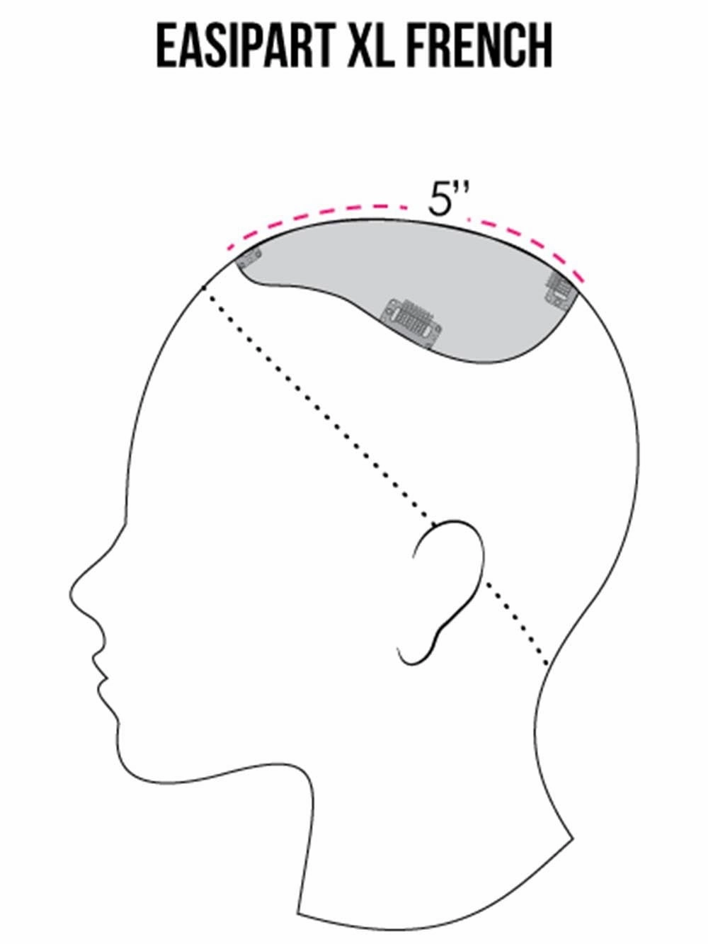easiPart French XL 8" | Remy Human Hair Topper (HT)