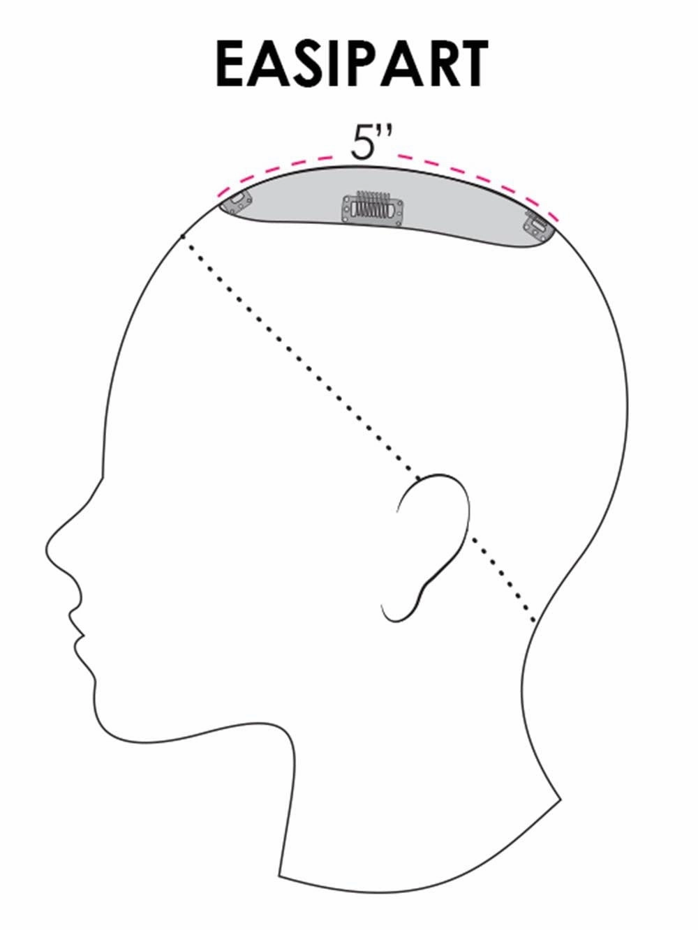 easiPart HD 8" | HF Synthetic Hair Topper