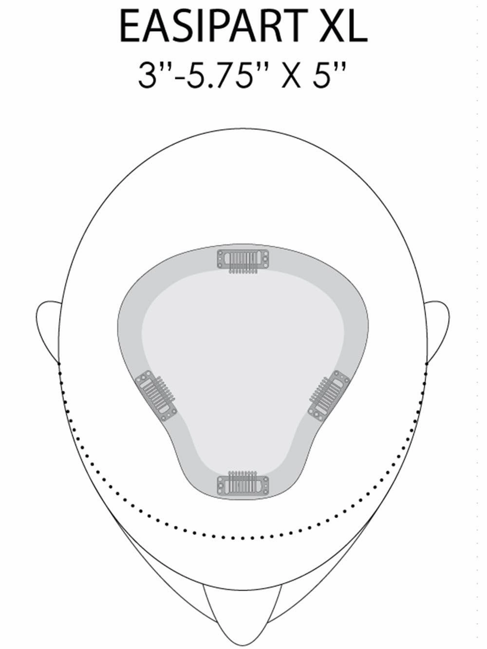 easiPart XL 8" | Remy Human Hair Topper